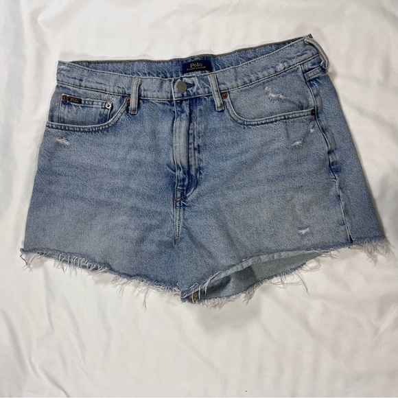 Ralph Lauren Pants - Ralph Lauren Blue Jean Shorts Distressed Casual